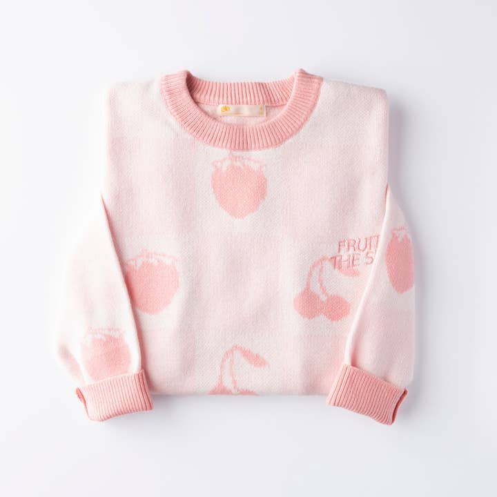 Pink Fruit of the Spirit Jacquard Sweater for wholesale on Faire