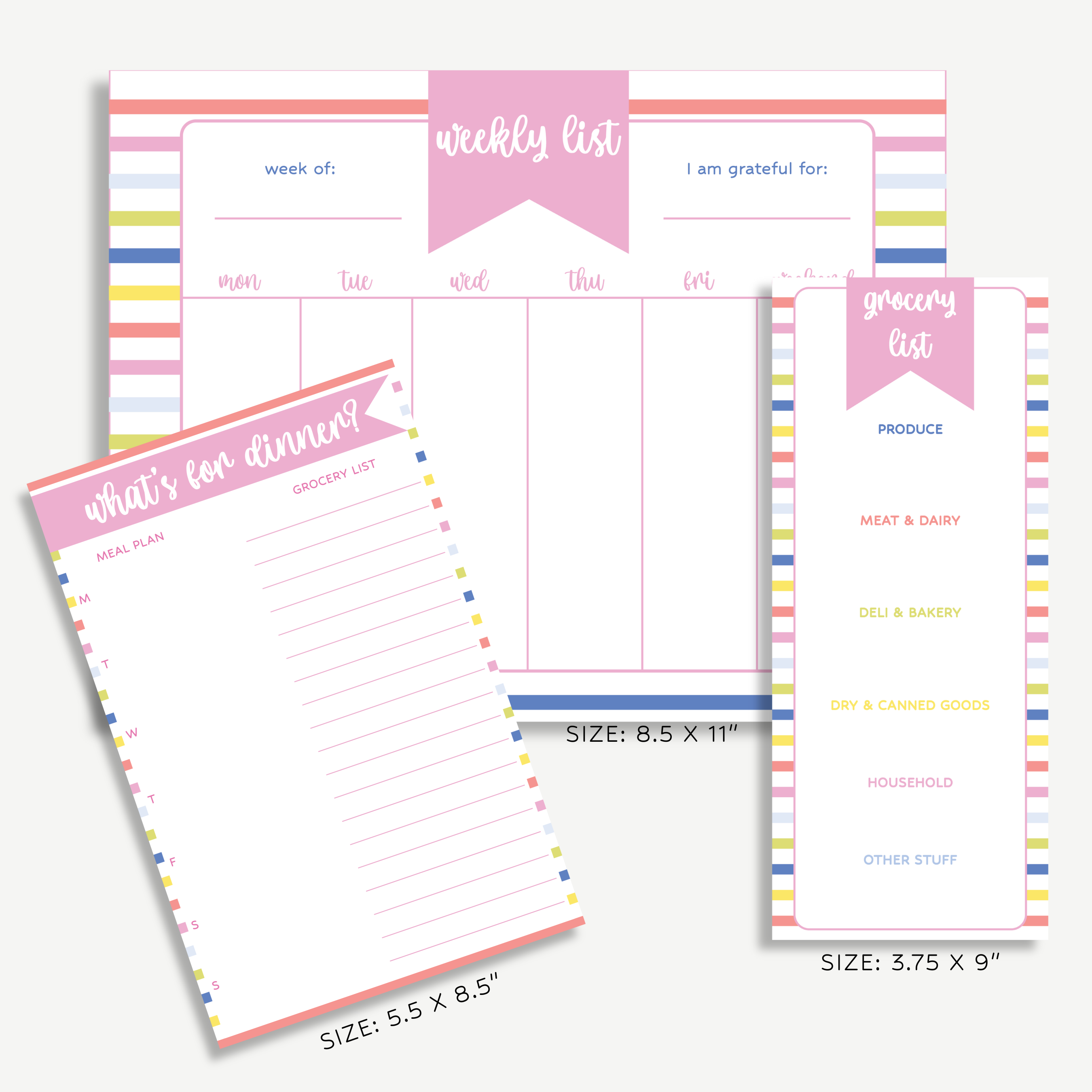 Enchanted Farie Designs - Wholesale Planner - The Ultimate Planner Set – Meal Plan, Grocery List & Weekly Planner ✨9