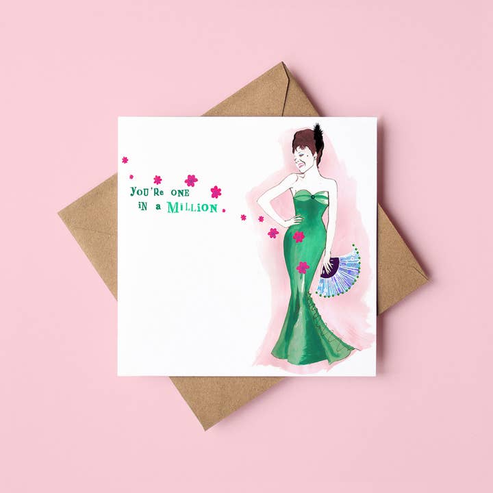 You're One in a Million Greeting Card for wholesale by Fancypantsrodgers Illustration