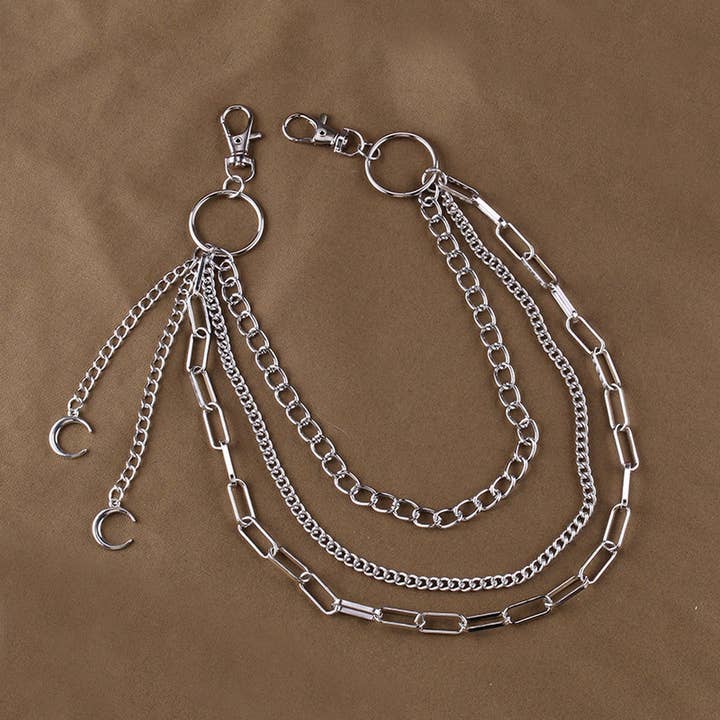 TYPE HIP HOP ROCK STYLE MOON PENDANT PANTS CHAIN_CWMM0649 for wholesale on Faire4