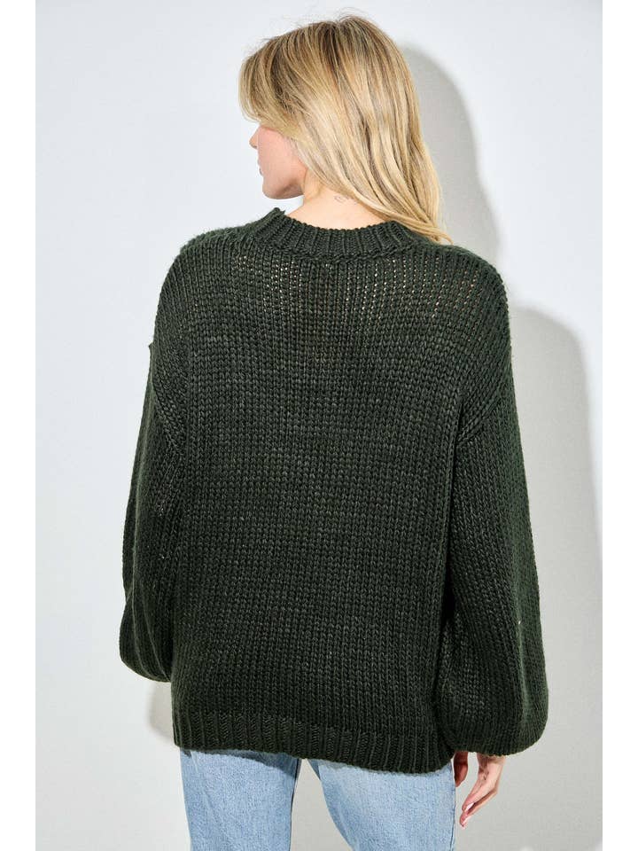 Baevely by Wellmade USA - Wholesale Knit Sweater - Women's - COWBOY BOOTS WITH RIBBON KNIT SWEATER3