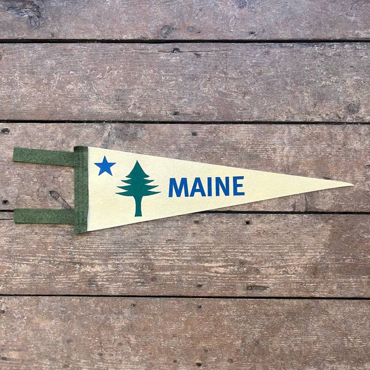 Maine 1901 Flag Pennant - Medium Size for wholesale by Quiet Tide Goods