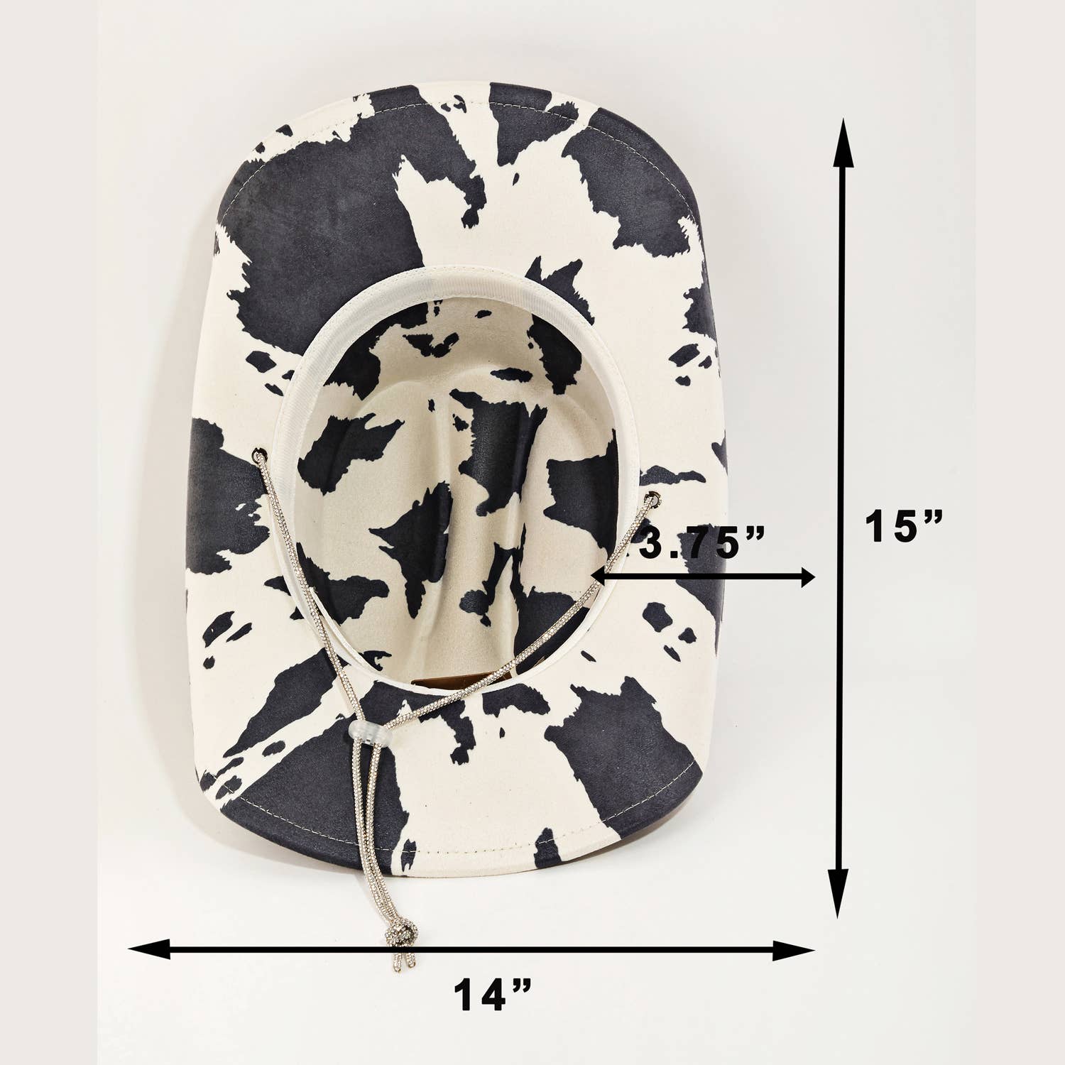 Collections by Fame Accessories - Vente Chapeau de cowboy – femme - Chapeau de cowboy à imprimé de vache1