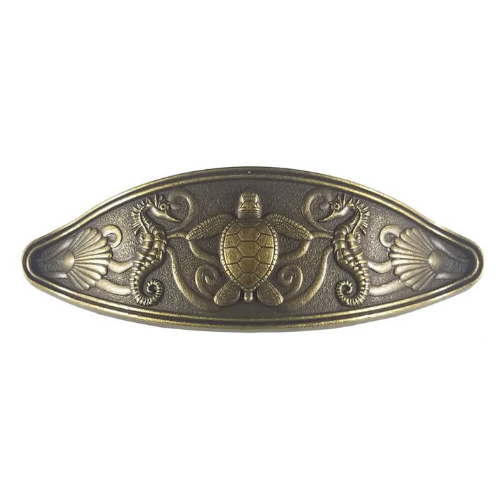 Under the Sea Handle - Antique Brass Color for wholesale by Rustic Iron Store