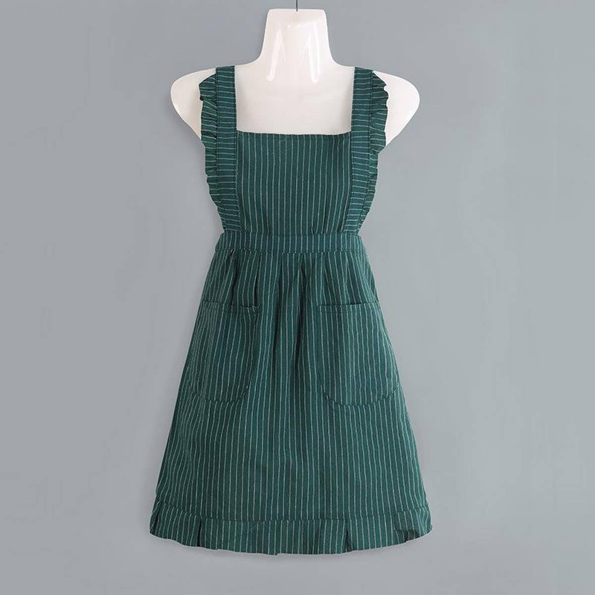 ACCITY - Wholesale Apron - CUTE BREATHABLE STRAP STRIPED PRINCESS APRON_CWMM20462