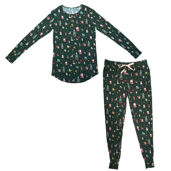 VOKSEN Mommy Woodland Christmas PJ-sæt for engroshandel hos Snuggly Figs Ltd.