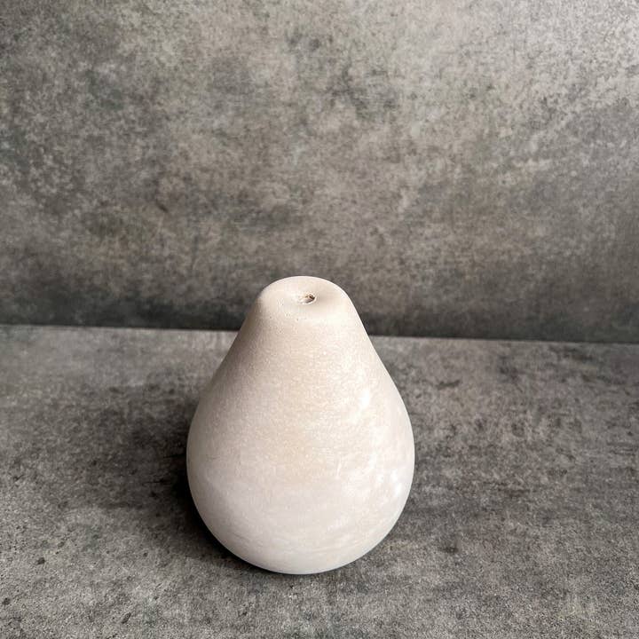 Minimal Loot Design – Engroshandel Skulptur – BETONPÆRESKULPTUR, Minimalistisk cementindretning, bordpladekunstfigur, moderne dekorativ frugt, dekorativ pære, indretning til sofabord6