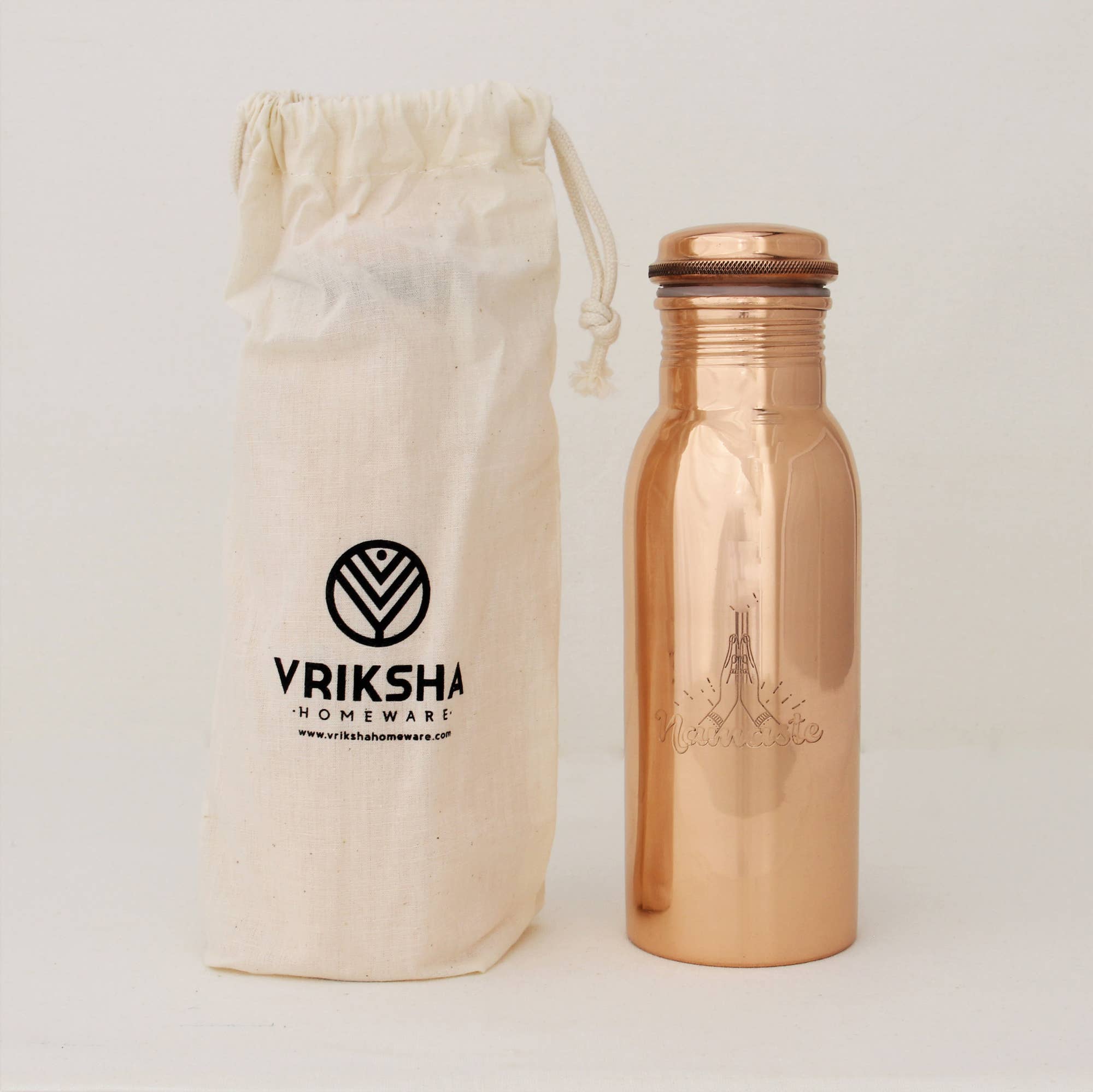 Vriksha Homeware - Wholesale Water Bottle - Art Engraved 100% Pure Copper Water Bottle - 650 ml5