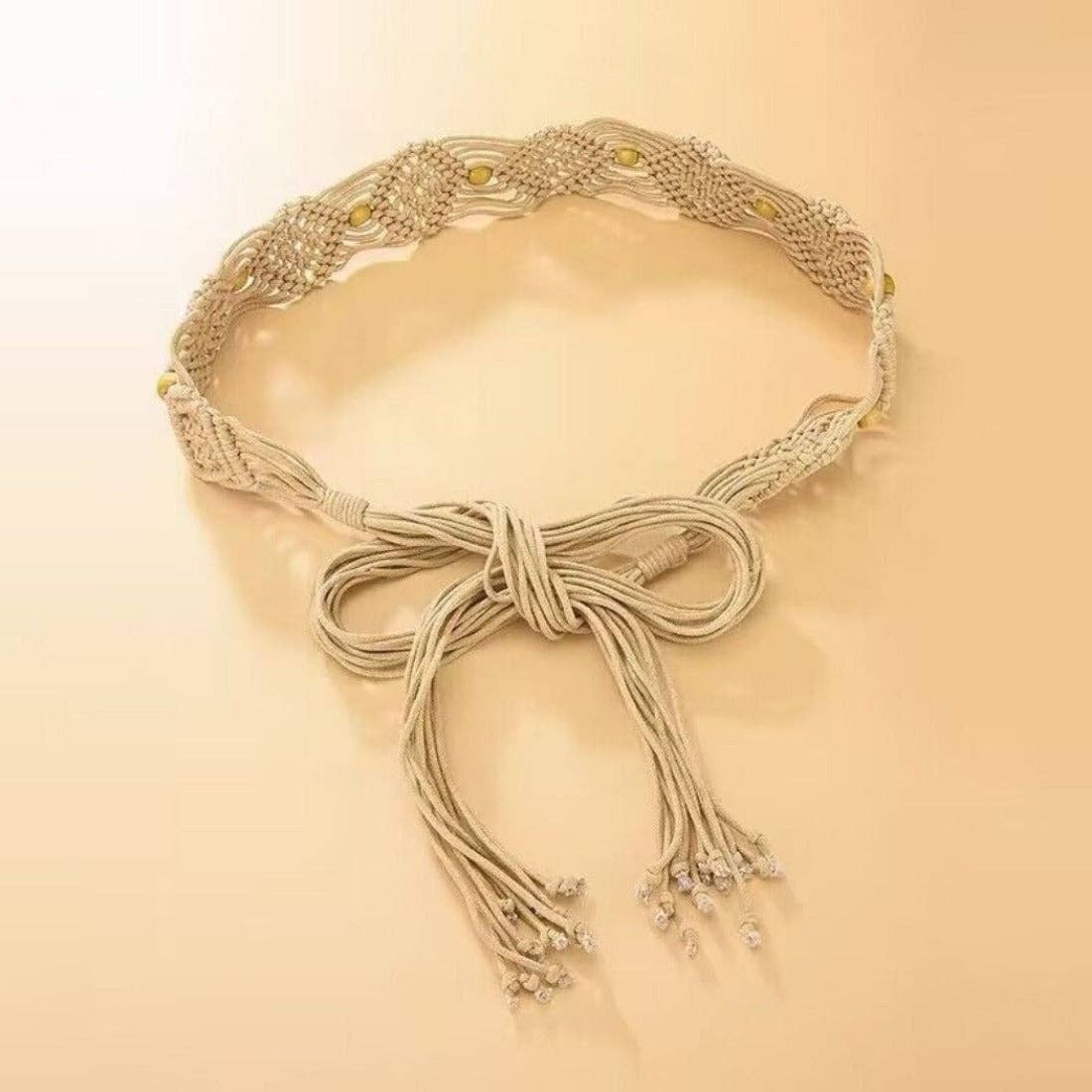 Funkyrel® Atzbranding Limited – Engroshandel Bælte - Dame – Funkyrel® Hollow strikket bælte med kvaster1