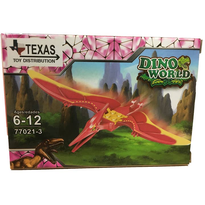 Texas Toy Distribution – Großhandel Baukasten – Kinder – Dinosaurier Brick Kits Display-Box (16 Kits, je 2 x)