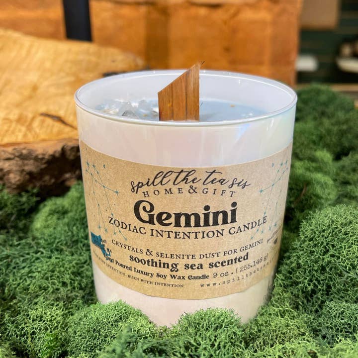 Zodiac Sign Candle Set - 2 of each Zodiac Sign Jar Candles for wholesale by Spill the Tea Sis Apothecary