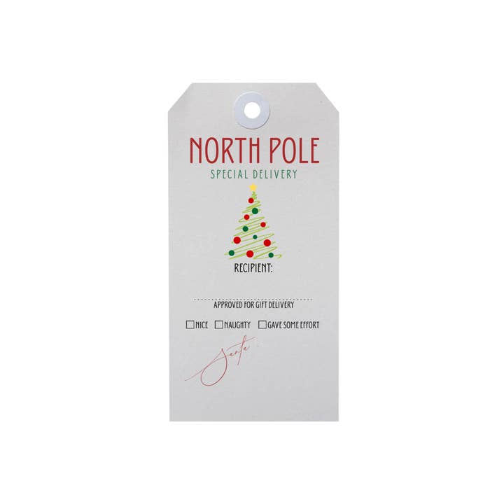 North Pole Special Special Delivery Gift Tags in 3 Sizes for wholesale by Amaryllis Park