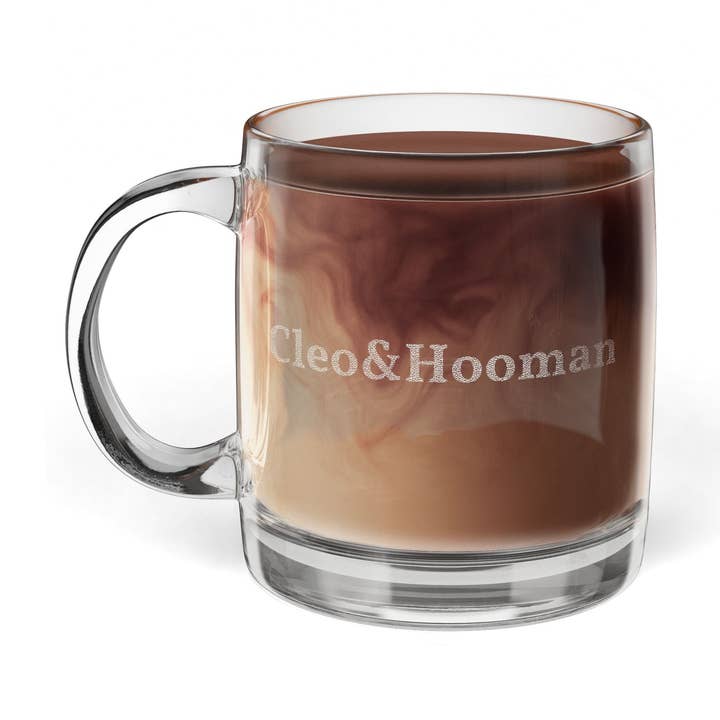 Cleo&Hooman - Wholesale Coffee Mug - Engraved Glass Coffee Mug  (Limited Edition)0