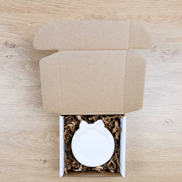 Three Springs Candle Co. - Wholesale Jewelry Dish - Bow Lace Tray | Trinket | Vanity Tray - Round