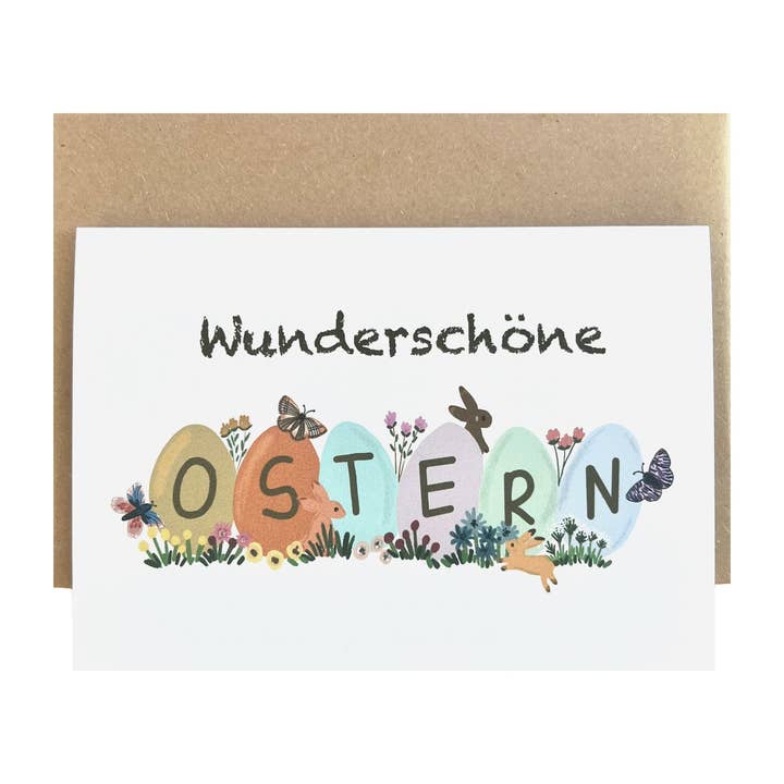 Colourina Design - Wholesale Easter Card - Colourful Floral Eggs | Easter Card