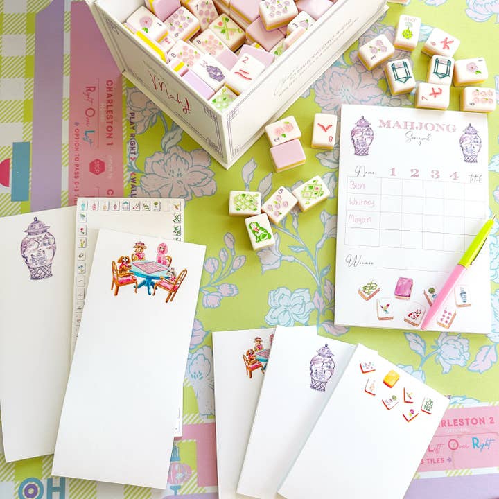 Taylor Paladino - Wholesale Notepad - Dogs Playing Mahjong Notepad