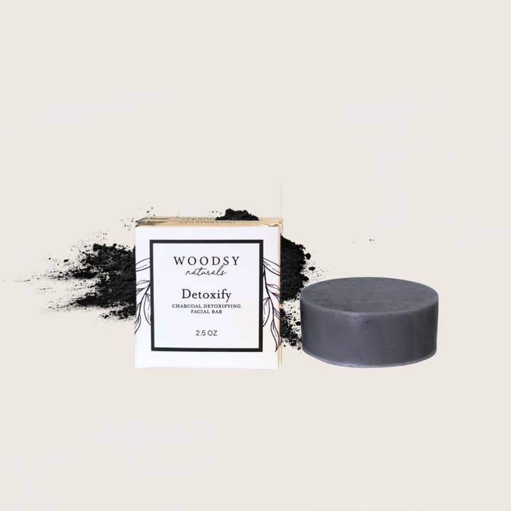 DETOXIFY Charcoal Facial Bar 2.5oz for wholesale by Woodsy Homelife