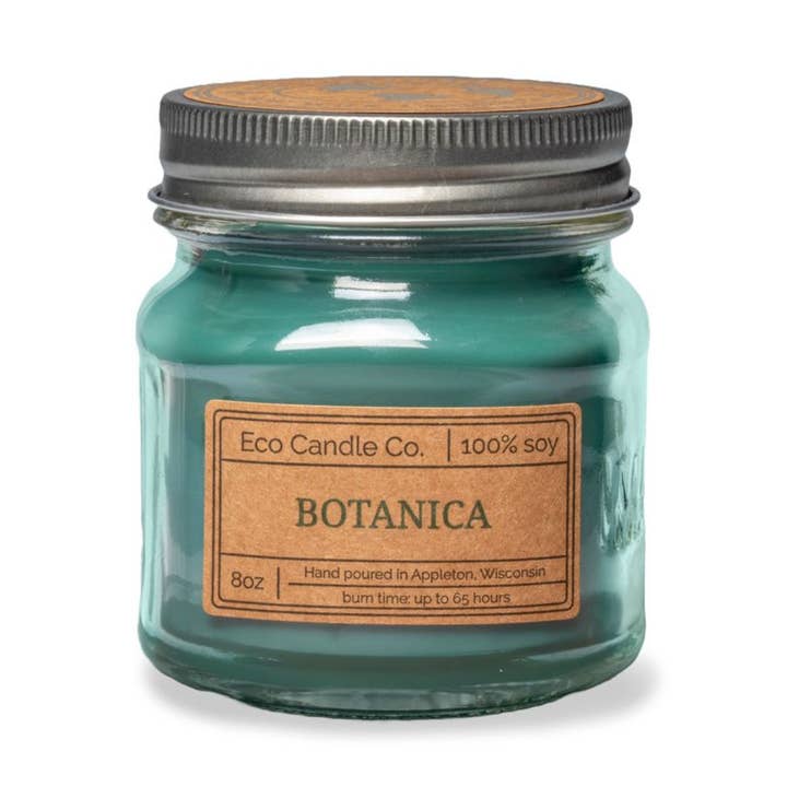 8oz mason BOTANICA för wholesale av Eco Candle Company