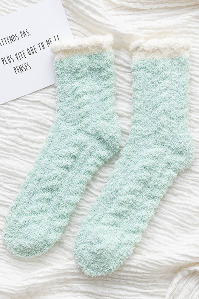 UNISHE - Vente Chaussons chaussettes – femme - Chaussettes de couchage douces antidérapantes et floues d'hiver ACC9921