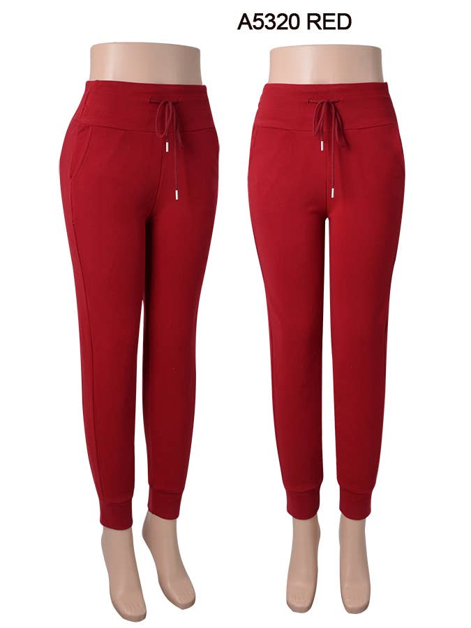 SSImport - Wholesale Athletic Sweatpants/Joggers - Women's - A5320 WINTER FLEECE LINED JOGGER POCKETS MIX SIZE 12PCS4