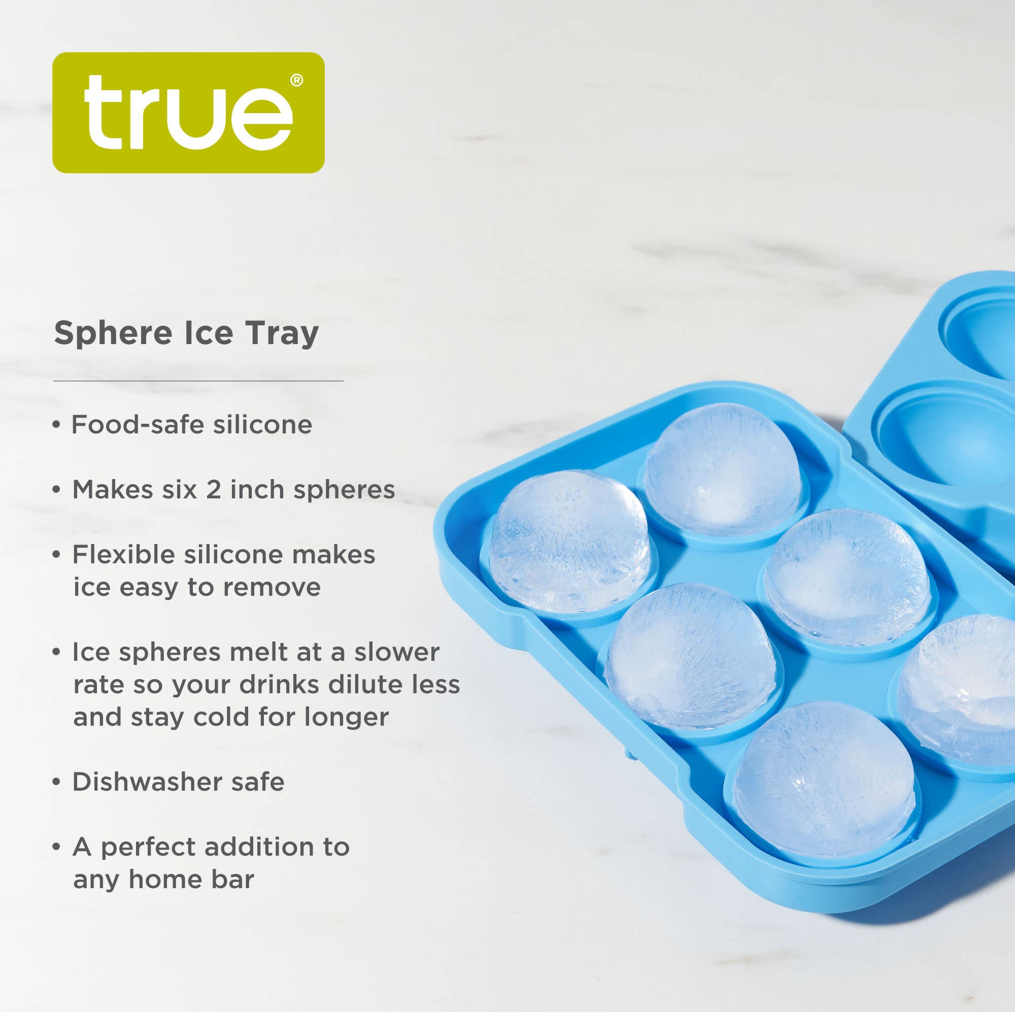 TRUE - Vente Bacs/moules à glaçons - Moule à sphères de glace en silicone de 2 pouces4