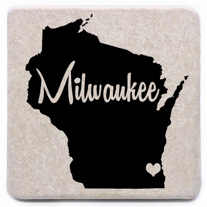 Milwaukee Wisconsin Coaster "Or Your Town" for wholesale by Noomoon