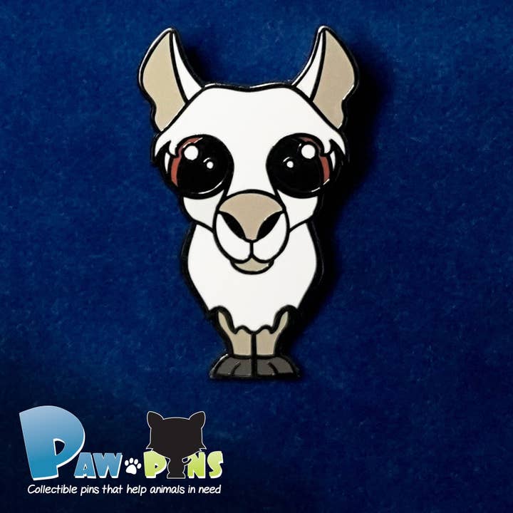 Süße Lama-Emaille-Anstecknadel - Lara The Lama für den Großhandel von Paw-pins