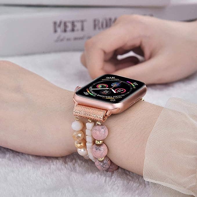 ShopTrendsNow - Wholesale Watch band/strap – Women's - Beaded Apple Watch Elastic Bracelet Band14