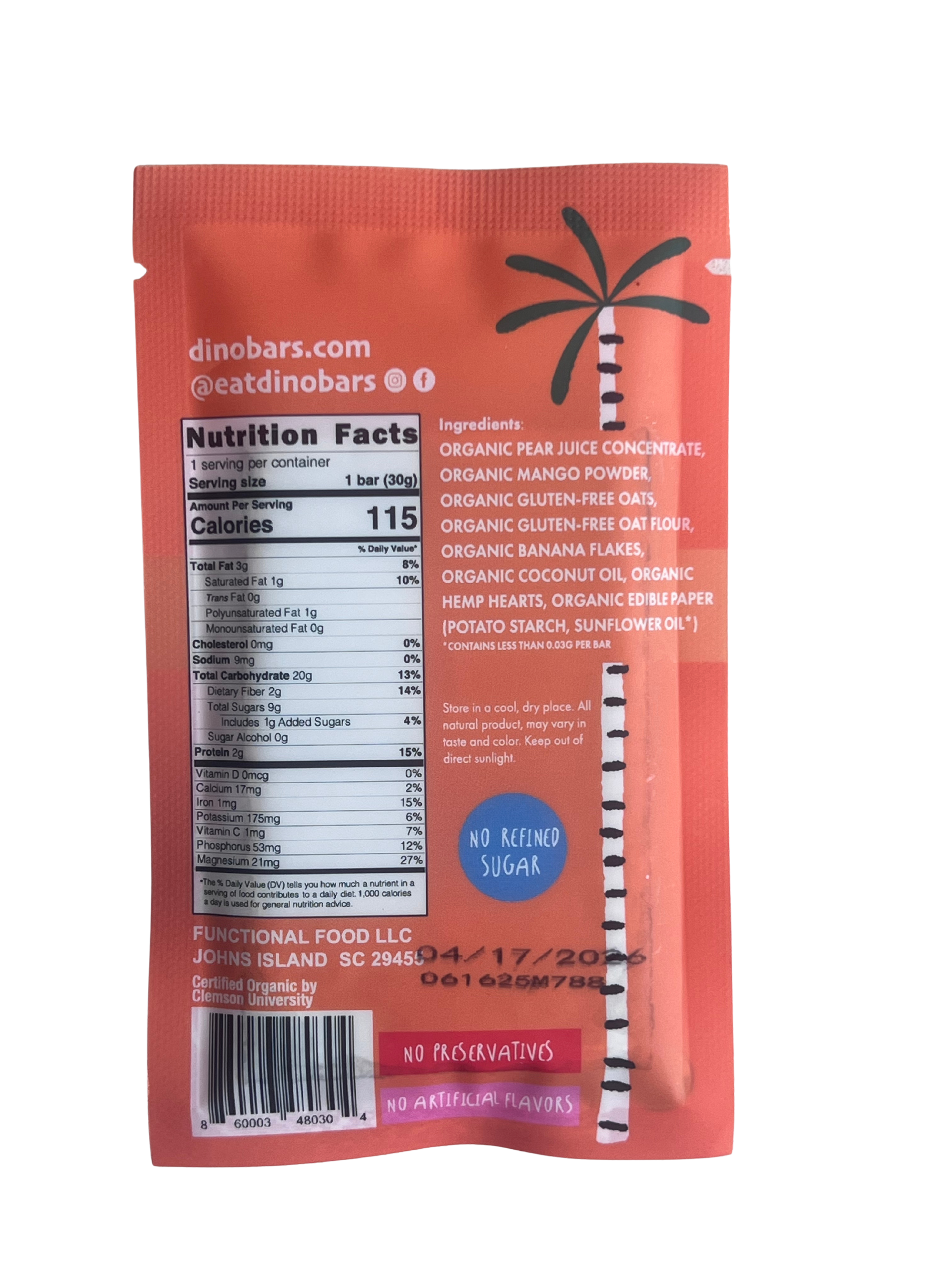 DINO BARS - Wholesale Snack Bar - DINO BARS Mango Bar | Retail Pack | 10 Unit6