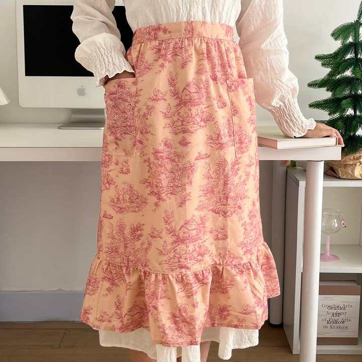 ACCITY - Wholesale Apron - WATERPROOF HALF-LENGTH SOLID COLOR COTTON APRON_CWMM58242