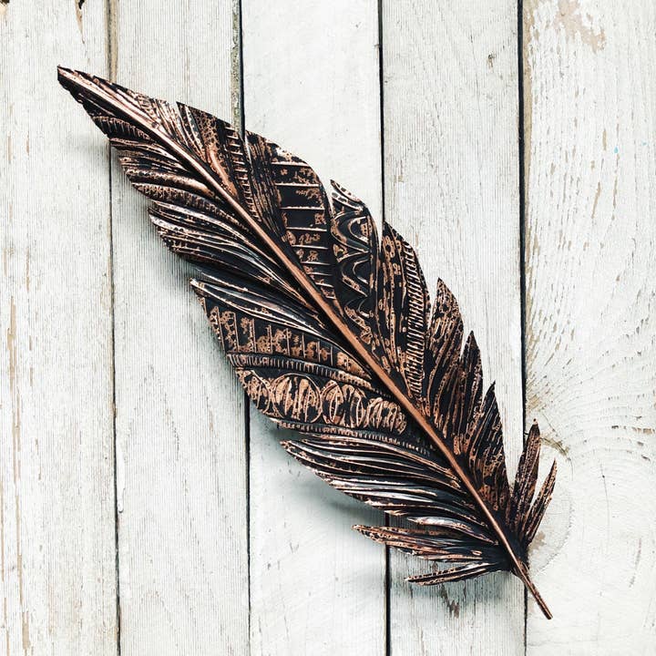 Timber Lane Studio - Wholesale Wall Accent - Giant Copper Feather6