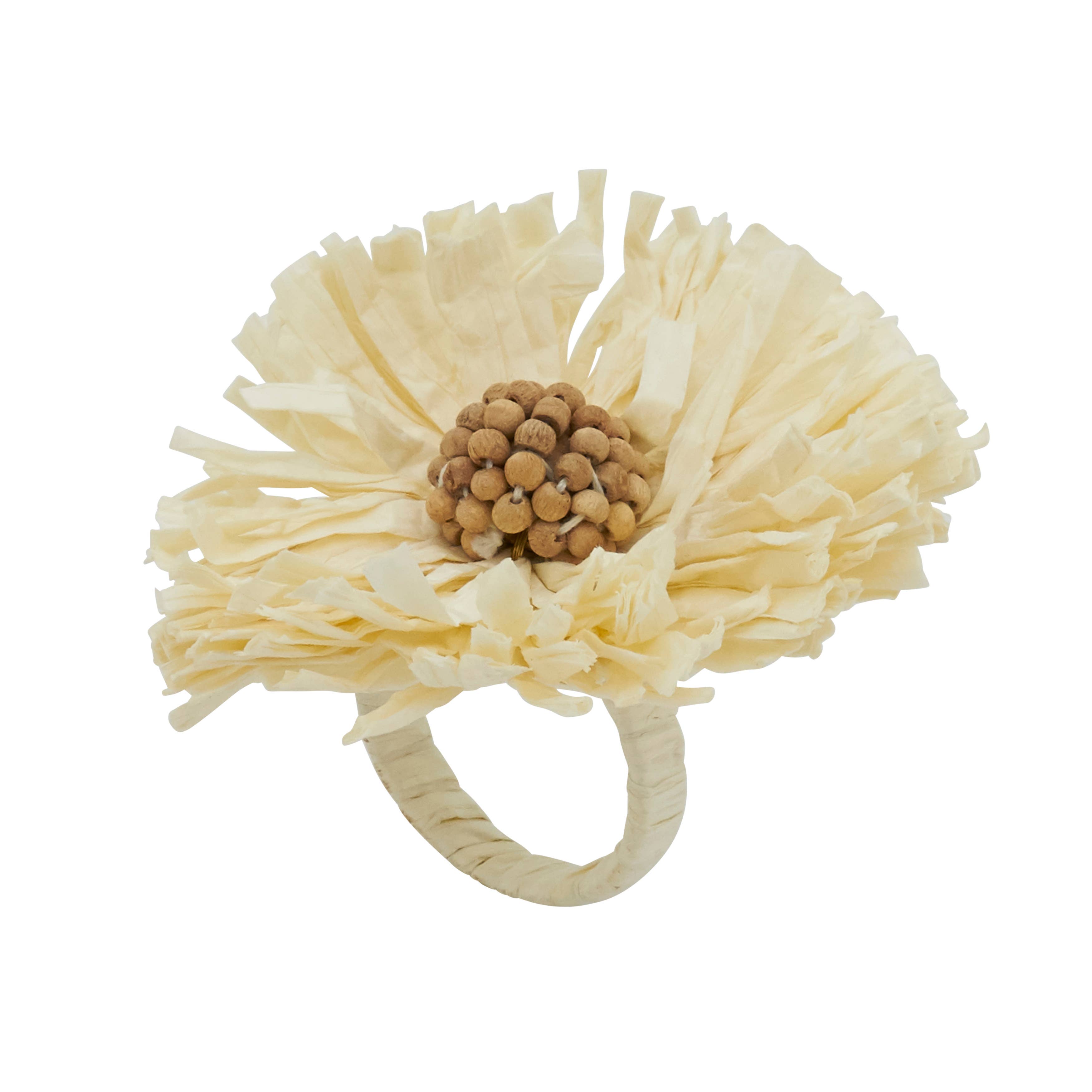 Saro Lifestyle - Wholesale Servetring - Servetring met Raffia Charm0