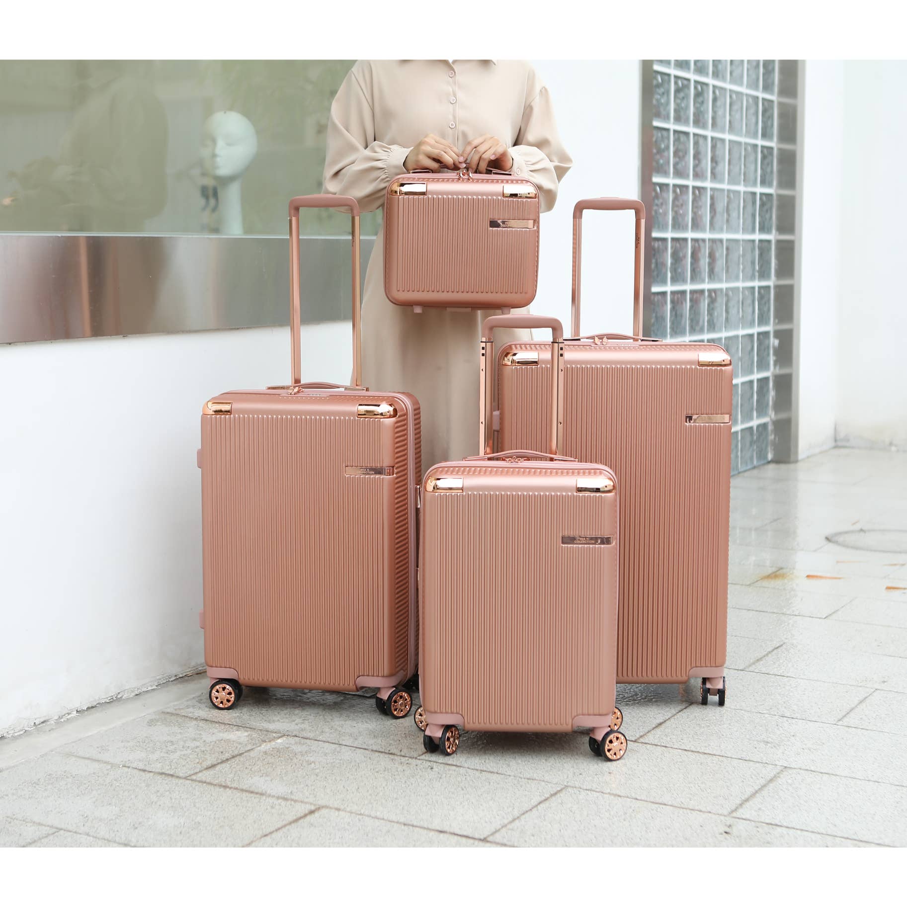 MKF Collection - Wholesale Luggage - MKF Collection Tulum 4-piece luggage set by Mia K3