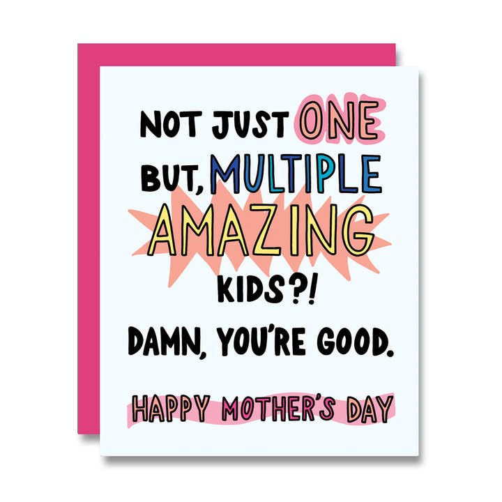 Siblings Mother's Day Card for wholesale by PapaLlama