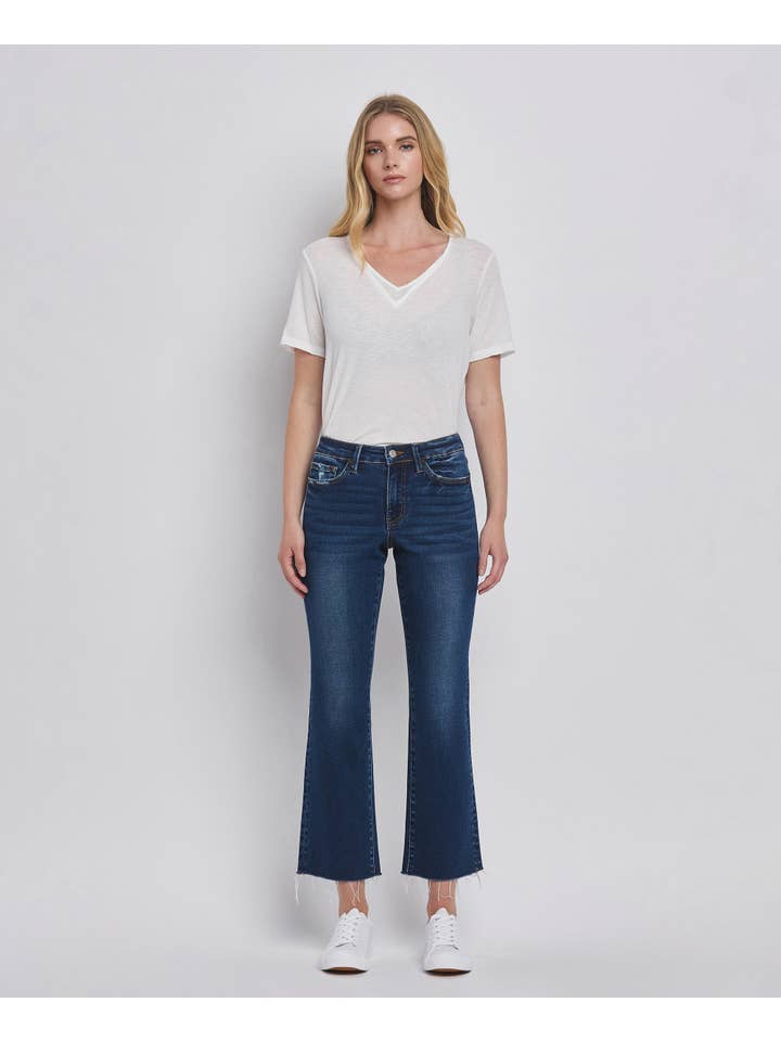 SEA OF LOVE HIGH RISE MINI BOOTCUT JEANS LV1510 for wholesale on Faire2