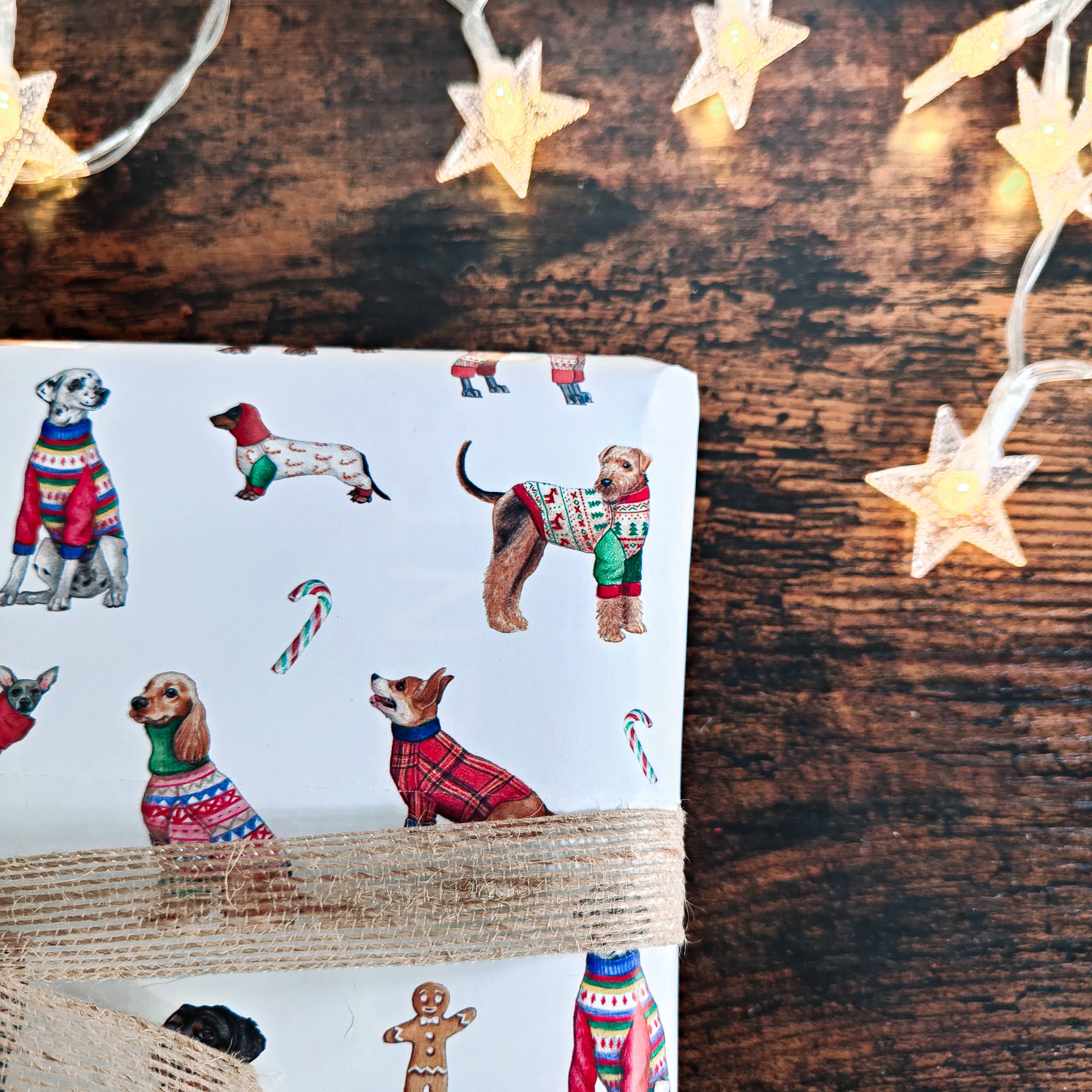 Beth Goodwin Designs - Wholesale Flat Wrap - Christmas Dogs Wrapping Paper Sheet2