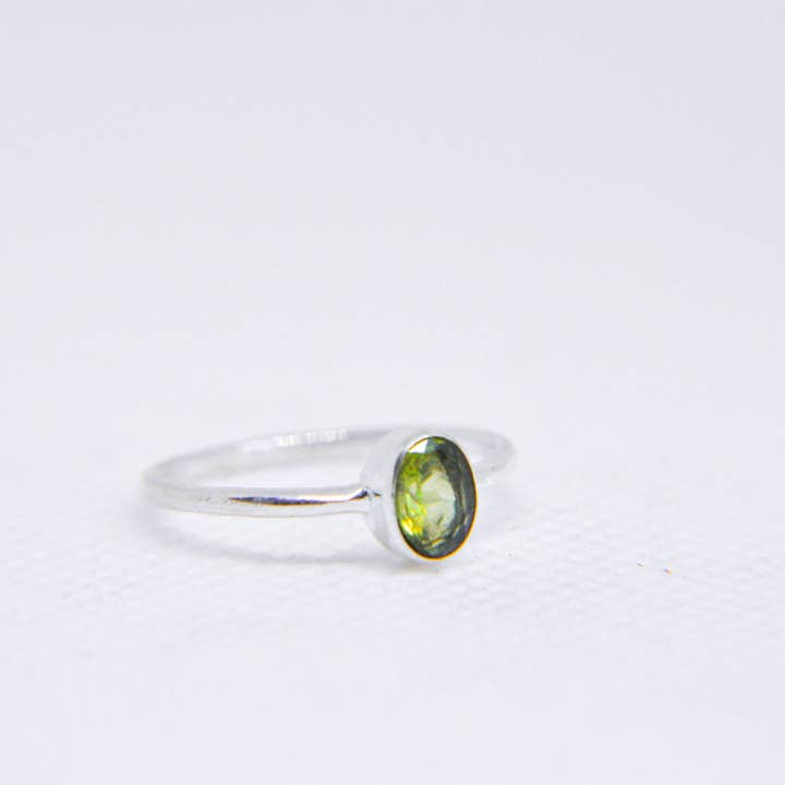 Zumki - Wholesale Single Stone/Solitaire Ring - Simple and Minimal Natural Gemstone Silver and Brass Ring2