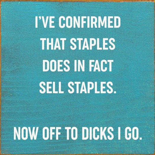 SAWDUST CITY - Wholesale Sign - I've confirmed that Staples does in fact sell staples7
