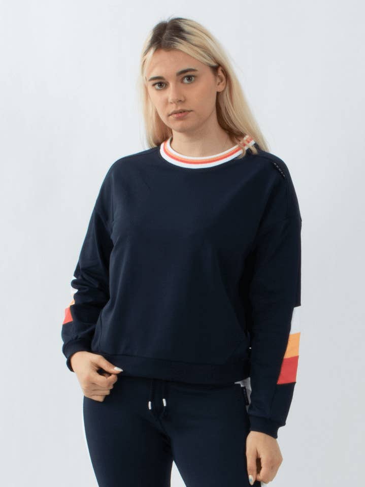 Sweat Cutout i navyblå for engroshandel hos StockNow Unipessoal