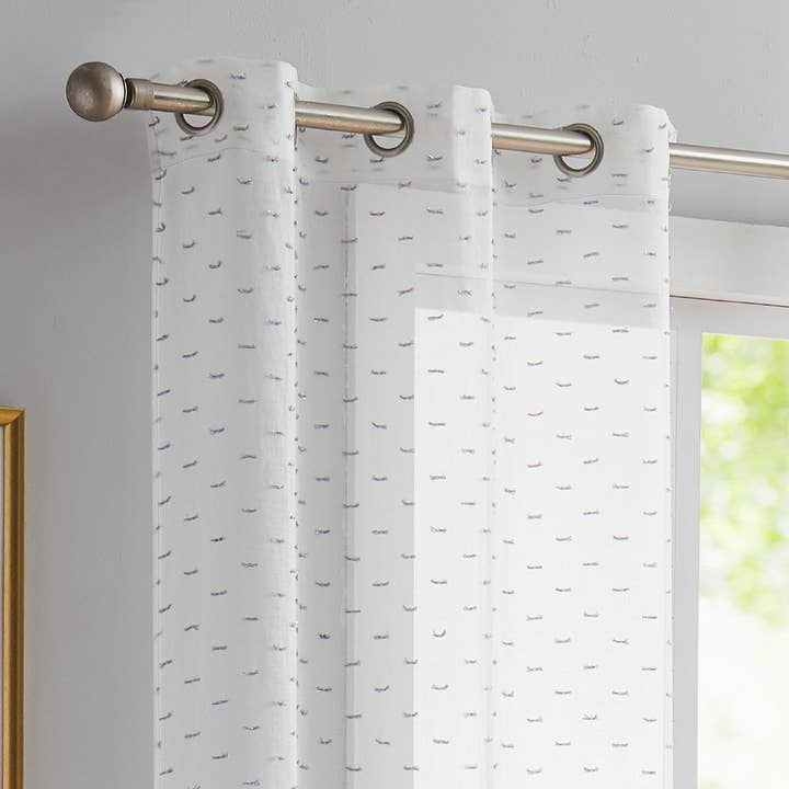 Pannello per tende per finestra decorato in argento spruzzato da 84 pollici per la vendita all'ingrosso da parte di HomeRoots