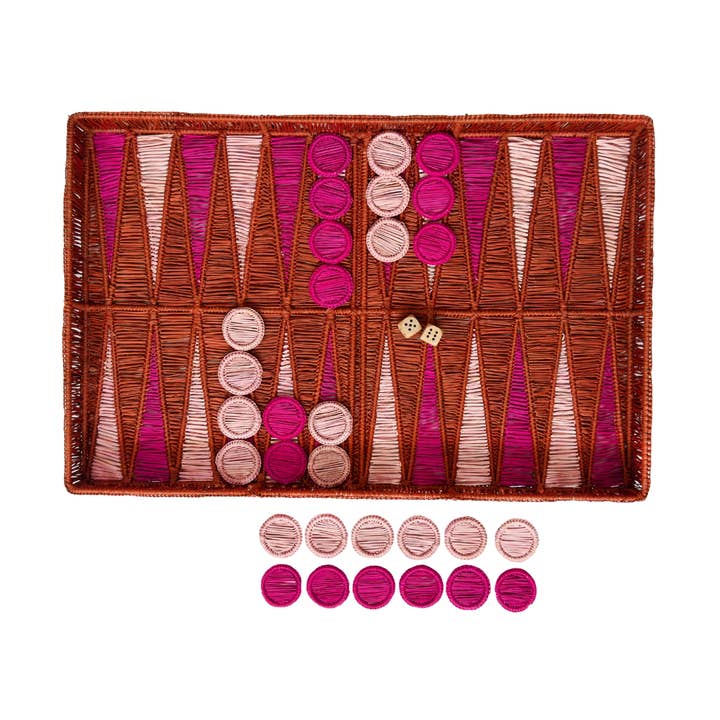 Brown Pinks Backgammon-Board Game for wholesale on Faire0