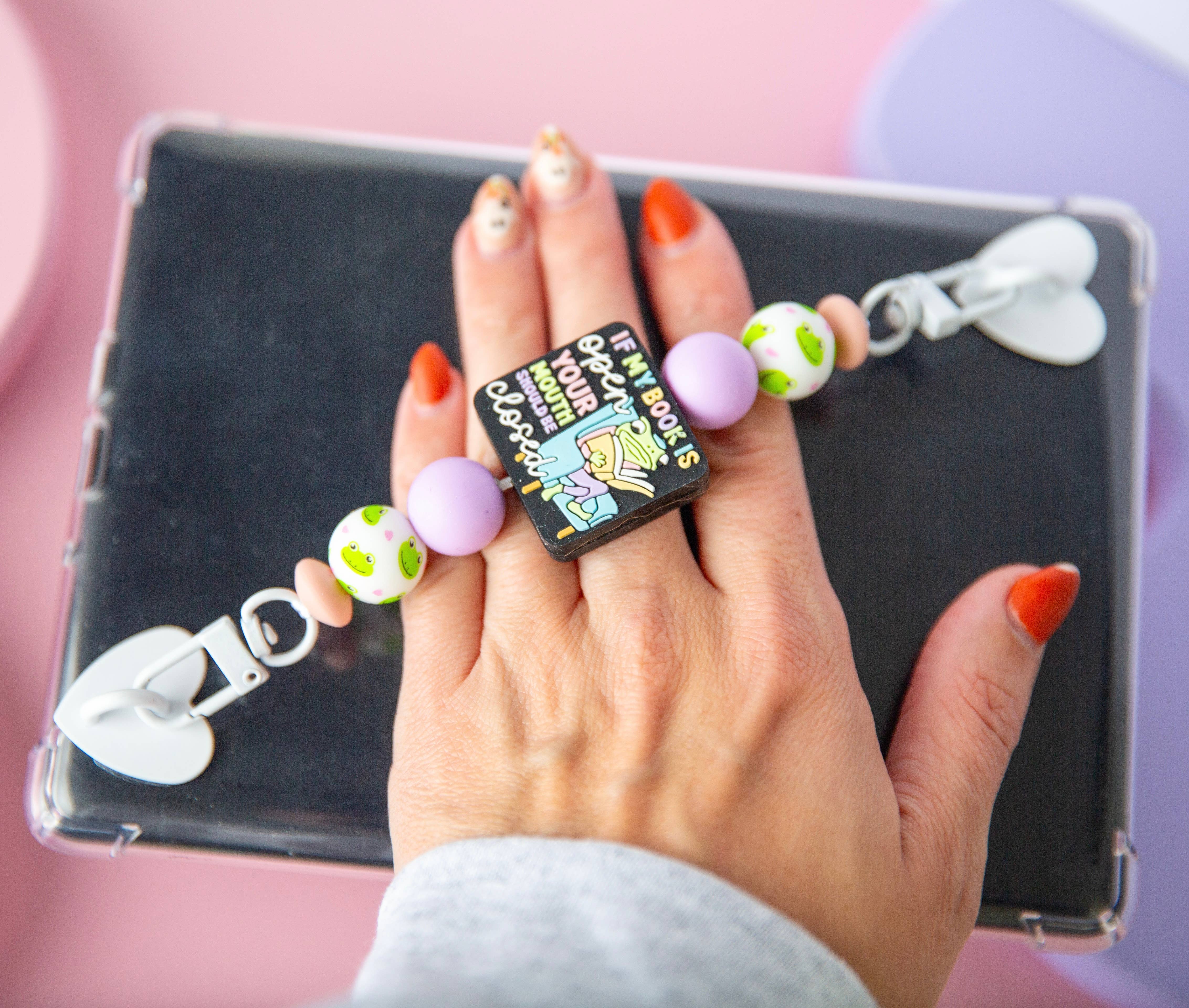 The Blush Hut - Wholesale Bookmark - If My Book Is Open Kindle Strap-Book Lover Accessory0