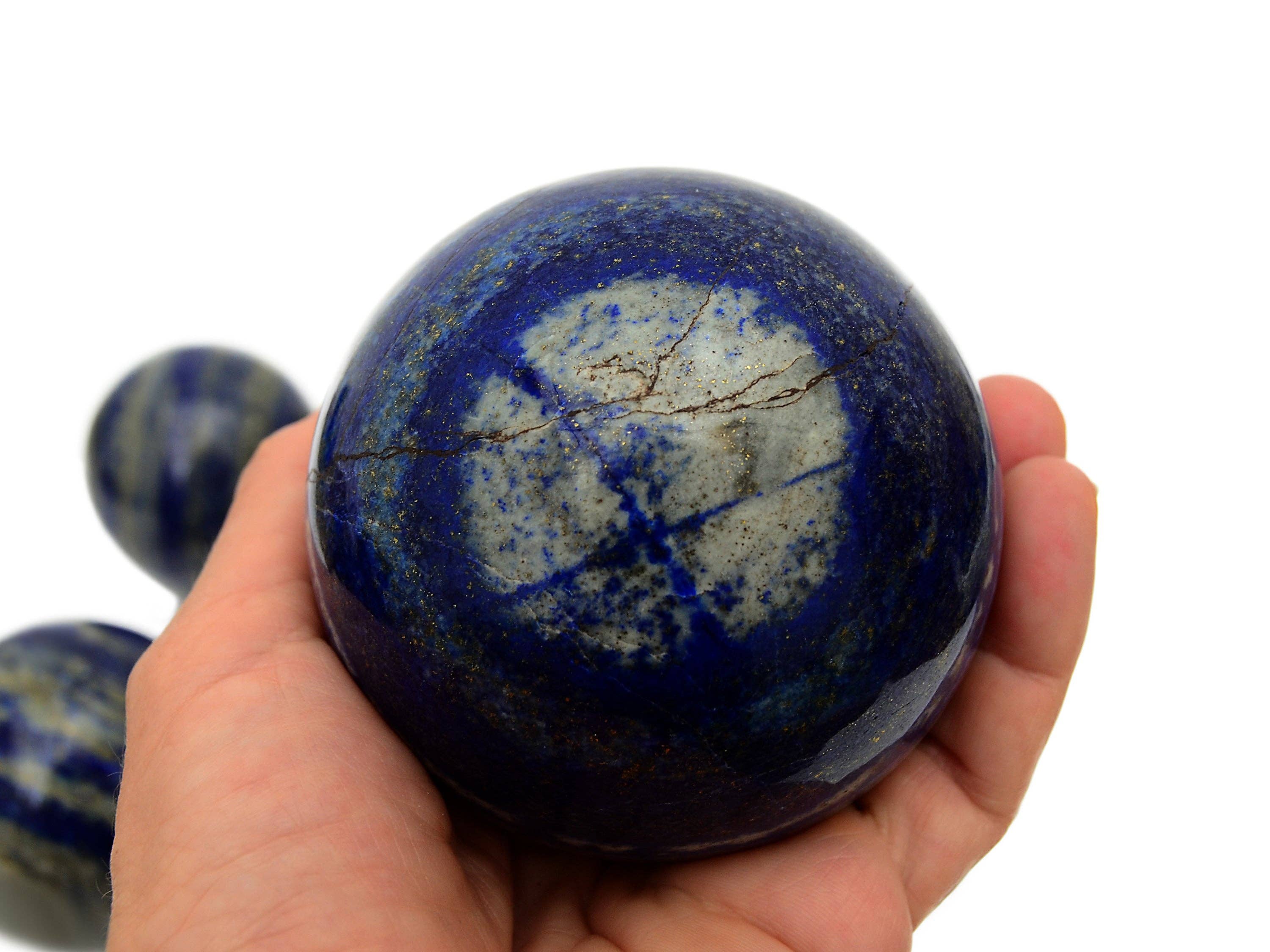 Kaia & Crystals - Wholesale Spiritual Stone/Crystal - XL Lapis Lazuli Sphere (60mm - 105mm) B Quality7