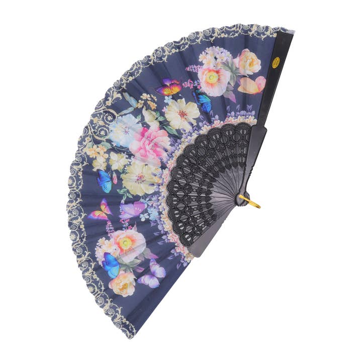 ASSORTED Butterfly Floral Paisley Filigree Handheld Folding Fan for wholesale on Faire6