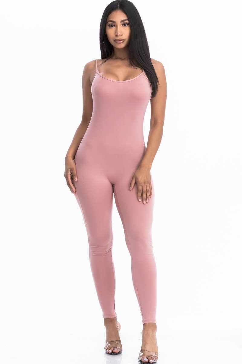 CAPELLA APPAREL - Wholesale Jumpsuit - Women's - Solid Bodycon Jumpsuit1