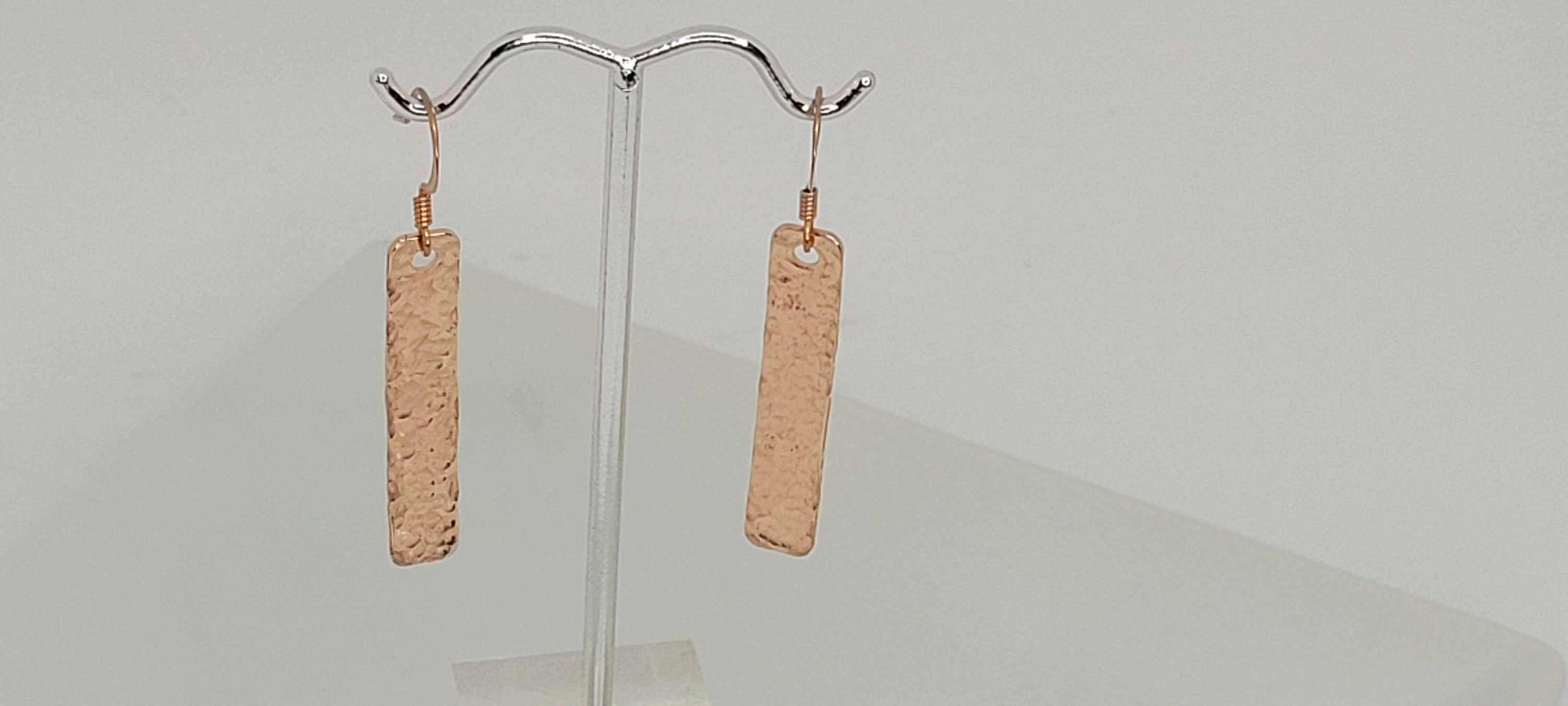 Bella Accessories - Wholesale Hangende/ronde oorbellen - Dangle Bar Oorbellen in koper of aluminium (zilver)7