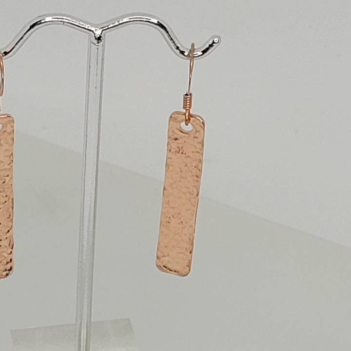 Bella Accessories - Wholesale Hangende/ronde oorbellen - Dangle Bar Oorbellen in koper of aluminium (zilver)7