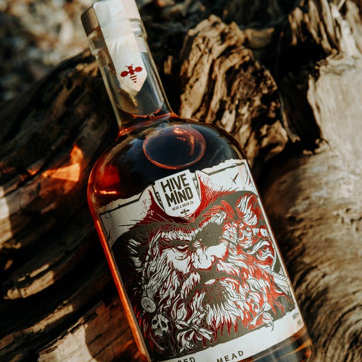 Rum Barrel Aged Mead 18% 500ml for wholesale by Hive Mind Mead & Brew Co