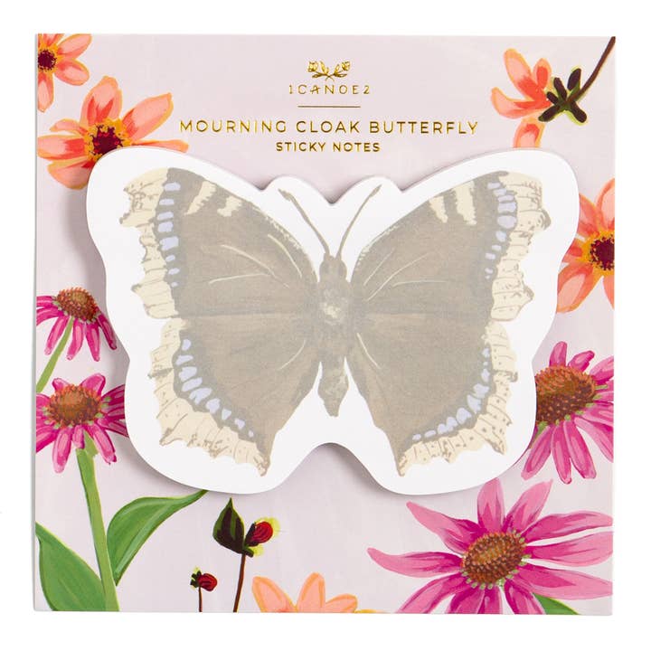 Mourning Cloak Butterfly Sticky Notes for wholesale by 1canoe2 | One Canoe Two Paper Co.
