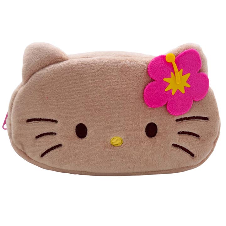 LASR - Wholesale Makeup/Cosmetic Bag - Sanrio Hello Kitty Tanned Plush Cosmetic Bag0